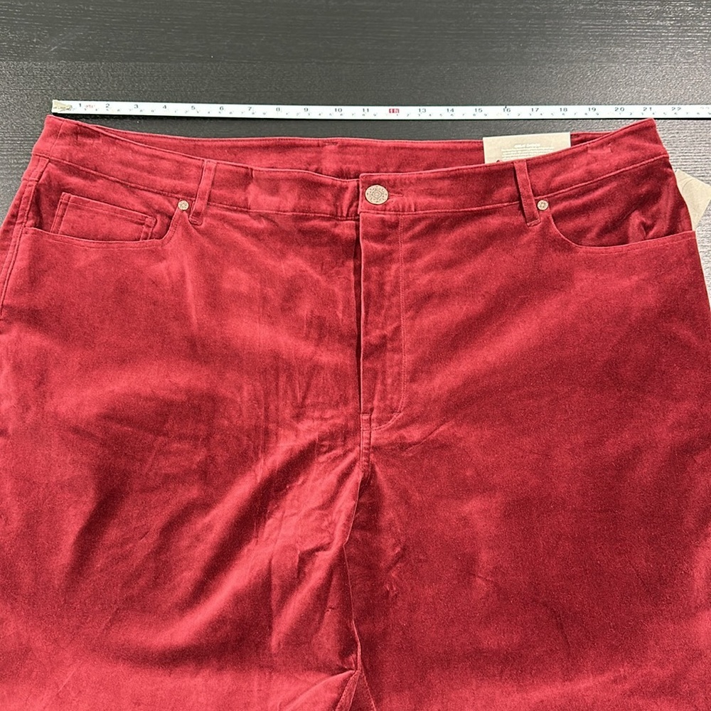 Soft Surroundings Blakely Velveteen Pants in Cabernet Red Color - 20W - Picture 7 of 11